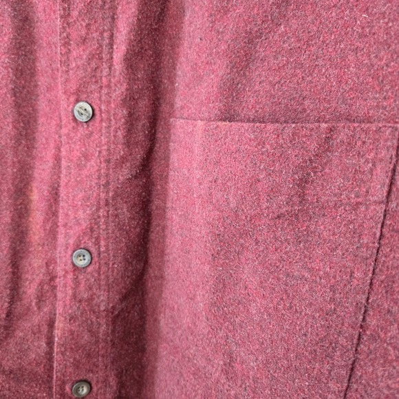 Woolrich Big Mens Button Up Shirt Outdoors 2XL Burgundy business casual - Picture 3 of 8